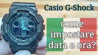 Casio G Shock Come Impostare Data e Ora analogico e digitale [upl. by Nidnal]