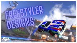 Freestyler Designs in Rocket League  Dominus amp Breakout Designs [upl. by Anileve]