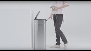 simplehuman rectangular steel touchbar trash can  30L [upl. by Thessa]