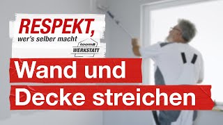 Wand und Decke richtig selber streichen  toom Werkstatt [upl. by Akitan709]