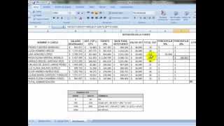 Ms Excel 5 Fórmulas nómina completa [upl. by Barolet966]