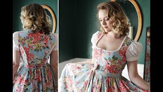 Sewing a Retro Dirndl Dress  Butterick 6352  Retro Rebuild  Pt 1 [upl. by Hannover]