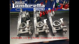 RLC Workshop  Lambretta Lui amp J Range crankcase identification Sub ITA [upl. by Mitman266]