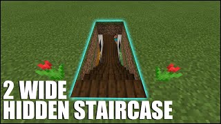 How To Build a 2 Wide Hidden Staircase in Minecraft Bedrock [upl. by Leiser]