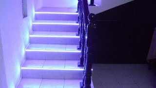 escaleras leds iluminacion [upl. by Krebs318]