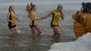 010114 Jacksonport Polar Bear Plunge [upl. by Glinys]