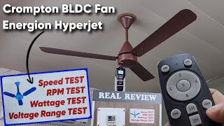 Crompton Energion Hyperjet BLDC Ceiling Fan Review  HighPerformance EnergySaving Fan [upl. by Damal]