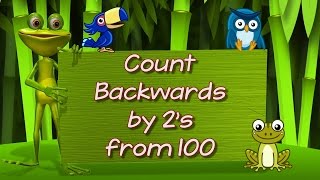 Count Backwards by 2s from 100  Learn to Count  Kids Counting Song  Jack Hartmann [upl. by Aserat]