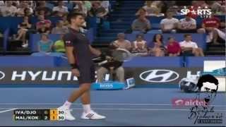 Novak Djokovic Imitates Ana Ivanovic  Very Funny  HOPMAN CUP 2013 HD [upl. by Atinyl]