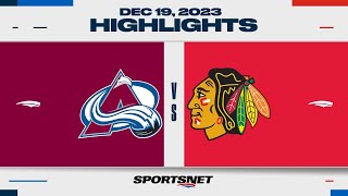 NHL Highlights  Avalanche vs Blackhawks  December 19 2023 [upl. by Ydnab60]