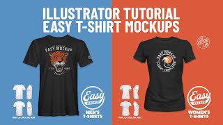 Easy TShirt Mockups  Illustrator [upl. by Linnea226]