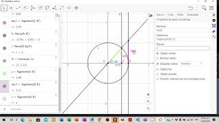 Lineas trigonométricas en GeoGebra [upl. by Annasor242]