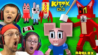 ROBLOX KITTY vs PIGGY Mouse FGTeeVs Chapter 3 Peppa Family ESCAPE [upl. by Sihun902]