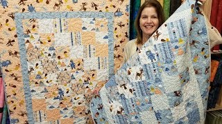 Charm Squares Baby Quilt [upl. by Nosecyrb]