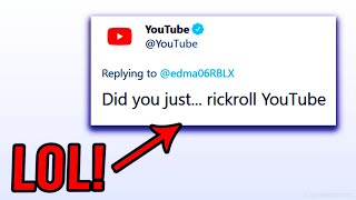 YouTube Got Rick Rolled epic [upl. by Attenohs628]