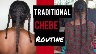 TRADITIONAL CHEBE ROUTINE  Is It Really for Hair Growth [upl. by Goldstein]