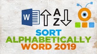 How to Sort Alphabetically in Microsoft Word 2019 [upl. by Lambrecht]