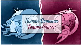 Homme Gémeaux ♊ Femme Cancer ♋ Compatibilité Amoureuse Astrologique [upl. by Ganny18]