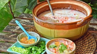 Seafood Congee  How to Make Teochew Rice Porridge 砂锅海鲜粥 [upl. by Acired1]