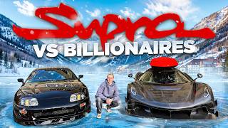 1000HP Supra terrorizing Billionaires Hypercarmeet in Switzerland [upl. by Ynaffet]