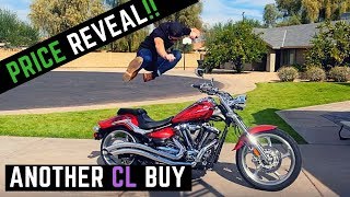 See What I Paid 2009 Yamaha Raider S 1900  Walk Around Cold Start Review Cobra Side Swept Exhaust [upl. by Myrta653]