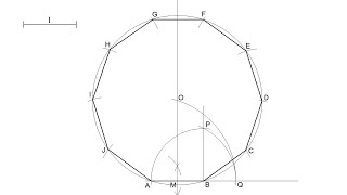 How to draw a regular Decagon knowing the length of its side [upl. by Enirahtac]