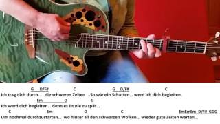 Durch die schweren Zeiten  Udo Lindenberg GuitarTutorialLyricsCoverChords easy [upl. by Bathesda85]