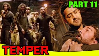 Temper Part  8 l Jr NTR Blockbuster Action Hindi Dubbed Movie  Kajal Aggarwal Prakash Raj [upl. by Levon260]