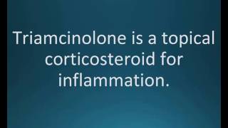 How to pronounce triamcinolone Kenalog Memorizing Pharmacology Flashcard [upl. by Lenor]