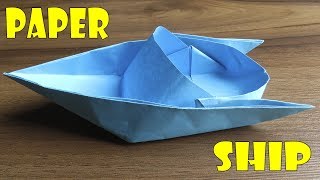 Como Hacer un Barco de Papel Fácil Origami  How to make a Paper Ship [upl. by Ahsiekrats83]