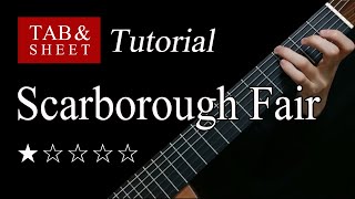 Scarborough Fair  Fingerstyle Lesson  TAB [upl. by Aneehta]