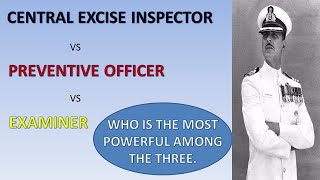 Excise inspector Vs Preventive officer Vs Examiner  SSC CGL [upl. by Trace]