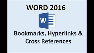 Word 2016  Bookmark Cross Reference amp Hyperlink  How to Add Use Insert Bookmarks References in MS [upl. by Jeffrey]