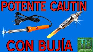 COMO HACER UN CAUTIN O SOLDADOR DE ESTAÑO CON UNA BUJÍA SUPER POTENTE Y EFICAZ TE SORPRENDERÁS [upl. by Thornton]