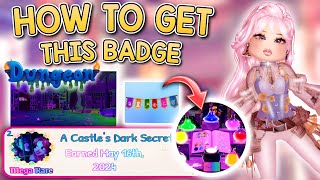 EASY HOW TO GET THE DUNGEON QUEST BADGE in ROYALE 🏰 HIGH  ROBLOX [upl. by Niarfe]