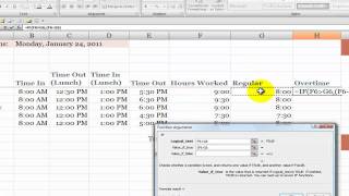 How to Calculate Overtime Hours on a Time Card in Excel [upl. by Assyle978]