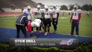 Defensive Line Drill Stick Drill Gary Salgado [upl. by Cartie]