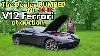 I Bought an quotASISquot V12 Ferrari with 100000 Miles and got 90 off MSRP from a Las Vegas Auction [upl. by Deirdra]