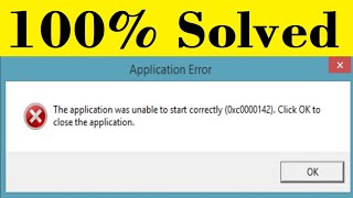 How To Fix The Application Was Unable To Start Correctly 0xc0000142 Error In windows 7810 [upl. by Tterag]