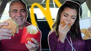 McDonalds Mukbang w My Dad  Steph Pappas [upl. by Nea]