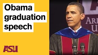 Barack Obama graduation speech Arizona State University ASU [upl. by Alyhc35]