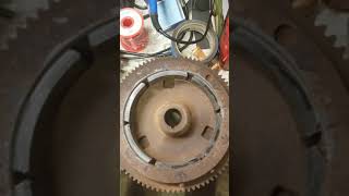 Miller welder flywheel magnet polarity regluing magnets in a flywheel correctly OH160 Tecumseh [upl. by Davida]