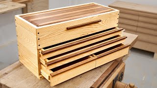 How to Make a Toolbox with Drawers  Woodworking [upl. by Maggie]