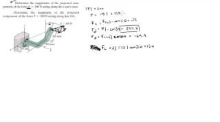 Find the x and y components and the projection along OA [upl. by Rednav]