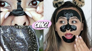 DIY Blackhead Peel Off Mask  Most Satisfying Extraction [upl. by Vogel]