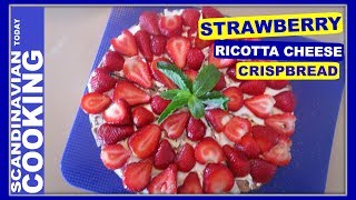 Knäckebröd 🍓 Strawberry Ricotta Cheese Crispbread with Honey amp Almonds [upl. by Ttcos]