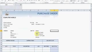 Excel Tips How to Create PO  Purchase Order [upl. by Ylehsa]