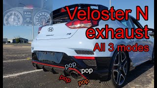 2020 Hyundai Veloster N Stock Exhaust  Normal Sport amp N Modes [upl. by Johny50]