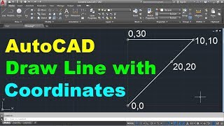 AutoCAD Draw Line with Coordinates [upl. by Hun]