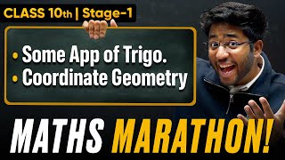 Class 10th Maths Maha Marathon  Some App of Trigonometry amp Coord Geometry 🔥  Shobhit Nirwan [upl. by Einnaf]